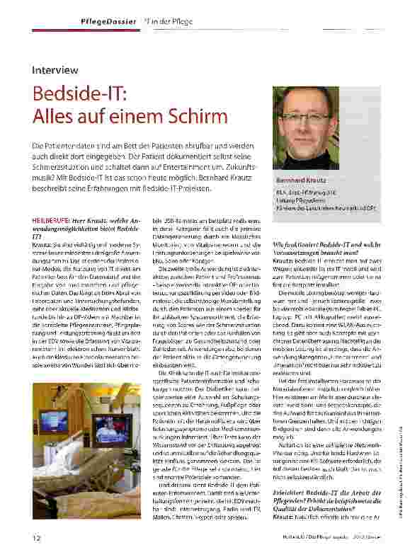 Vorschauseite 1: Bedside-IT: Alles auf einem Schirm