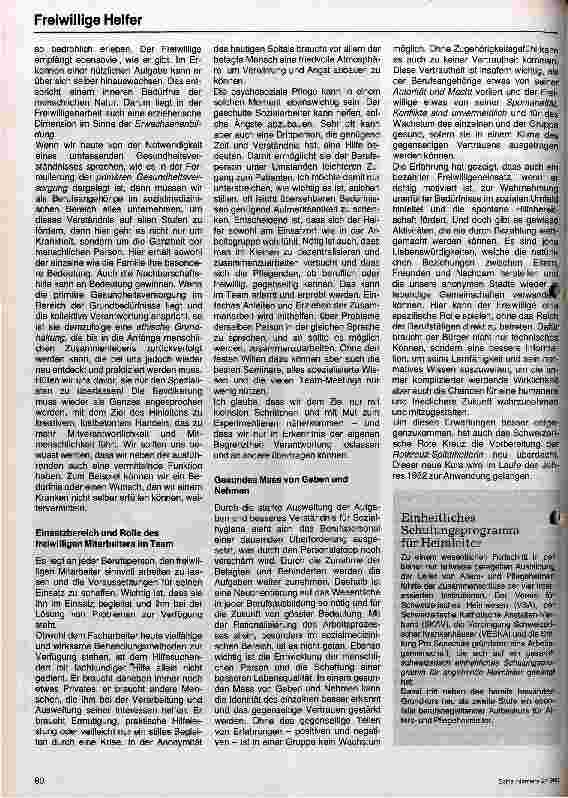 Vorschauseite 3: Die älteste Form der Krankenpflege Zur Rolle der freiwilligen Mitarbeit in Gemeinde und Spital