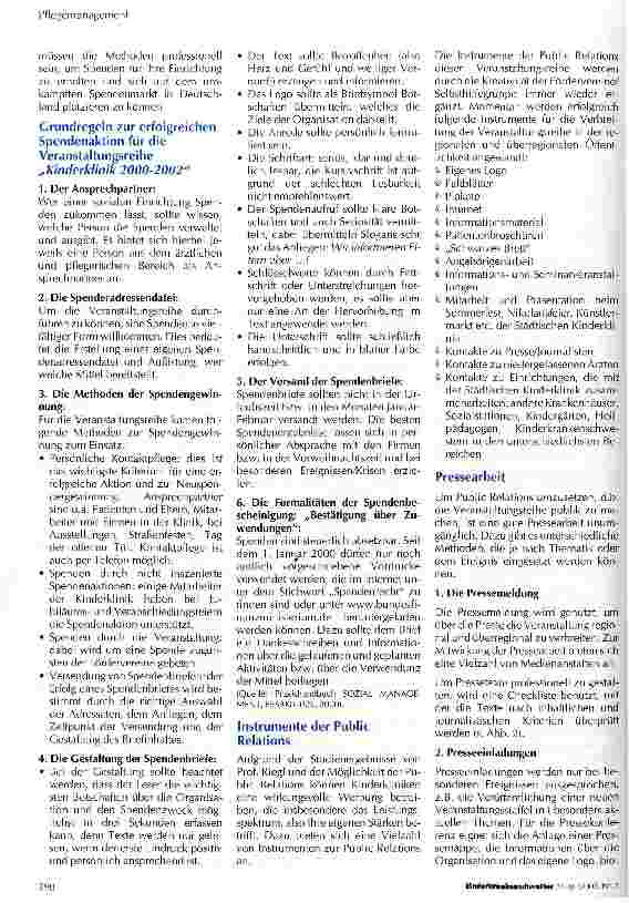 Vorschauseite 3: Öffentlichkeitsarbeit oder Public Relations am Beispiel der Städtischen Kinderklinik Gelsenkirchen