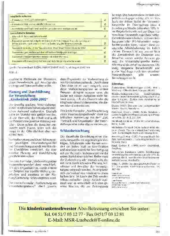 Vorschauseite 4: Öffentlichkeitsarbeit oder Public Relations am Beispiel der Städtischen Kinderklinik Gelsenkirchen