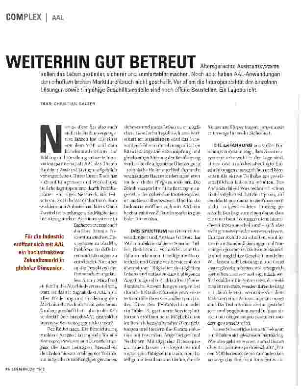 Vorschauseite 1: WEITERHIN GUT BETREUT