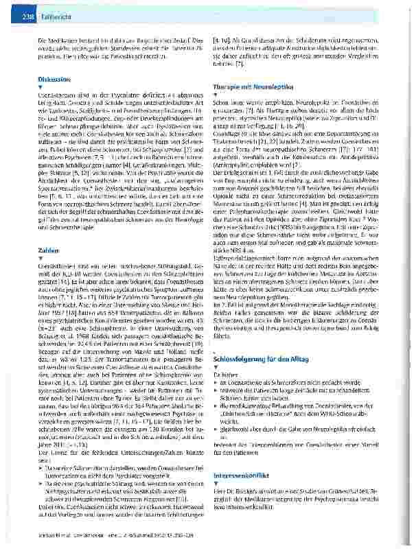 Vorschauseite 3: Coenästhesien - eine seltene Schmerzdiagnose bei Patienten mit Tumor