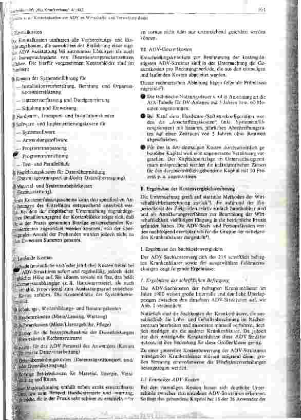 Vorschauseite 2: Kostensituation der EDV im Wirtschaftsund Verwaltungsdienst