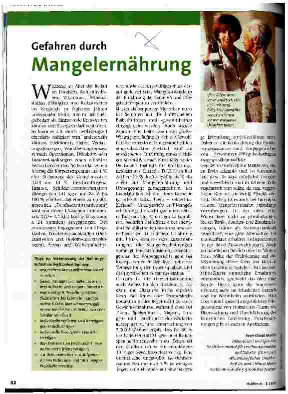 Vorschauseite 1: Gefahren durch Mangelernährung