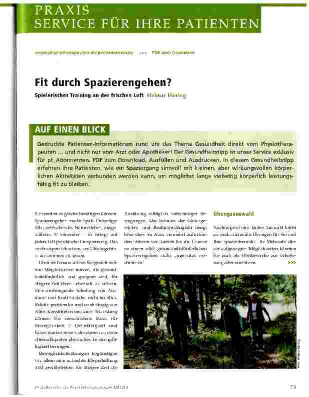 Vorschauseite 1: Fit durch Spazierengehen?