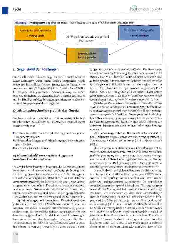 Vorschauseite 2: Spezialfachärztliche Leistungen nach dem neuen § 116 b SCB V