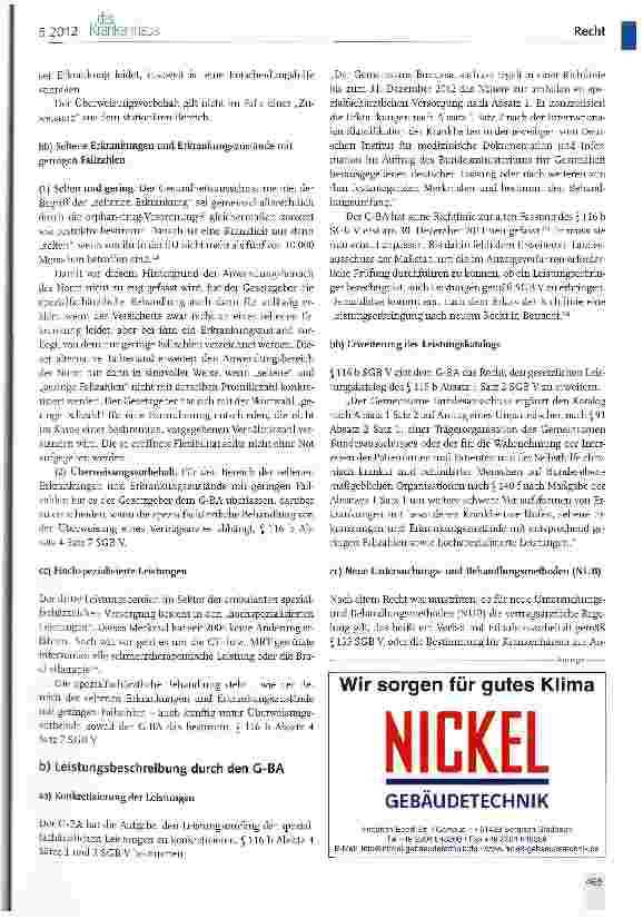 Vorschauseite 3: Spezialfachärztliche Leistungen nach dem neuen § 116 b SCB V
