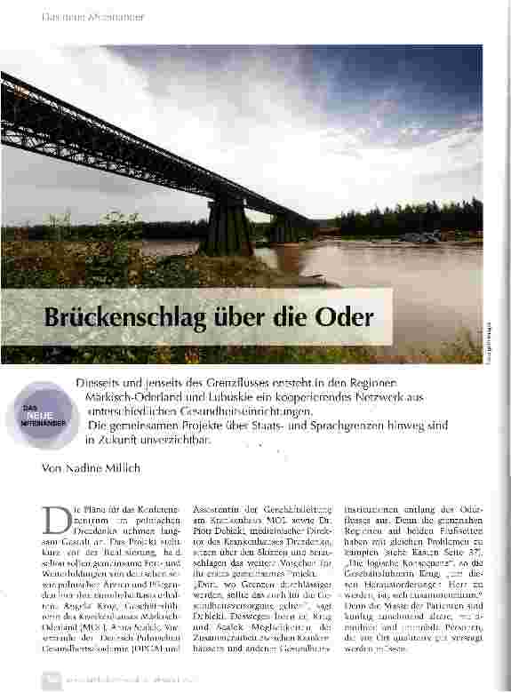 Vorschauseite 1: Brückenschlag über die Oder