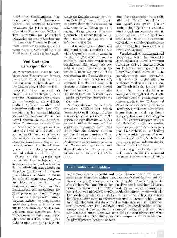 Vorschauseite 2: Brückenschlag über die Oder