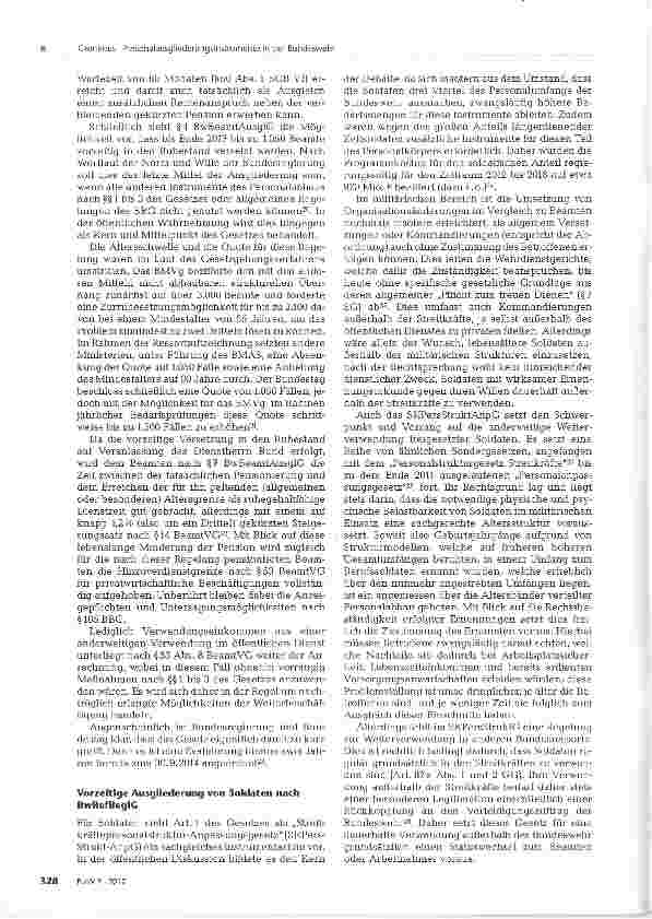 Vorschauseite 5: Personalausgliederungsinstrumente in der Bundeswehr