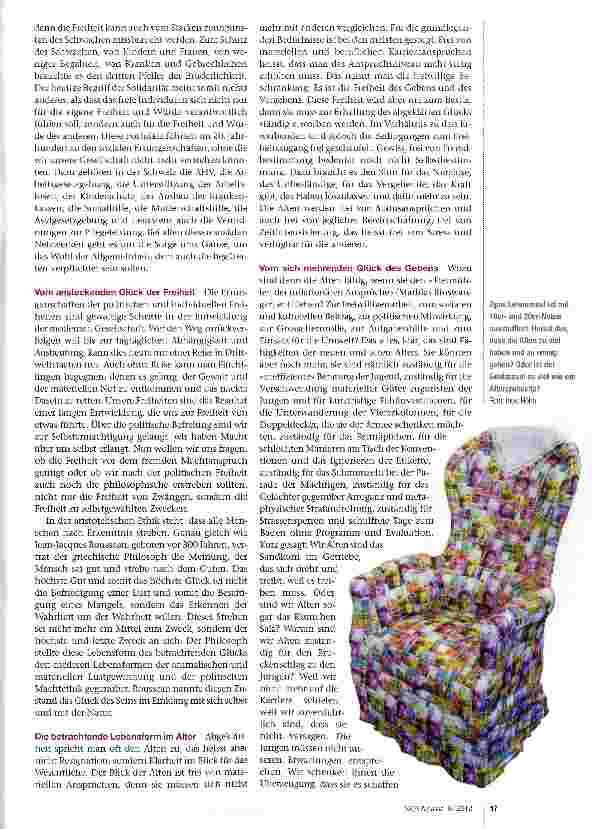 Vorschauseite 2: Solidarität und Glück im Alter