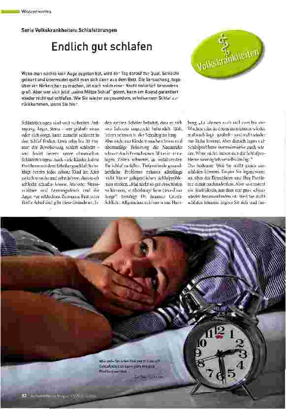 Vorschauseite 1: Endlich gut schlafen