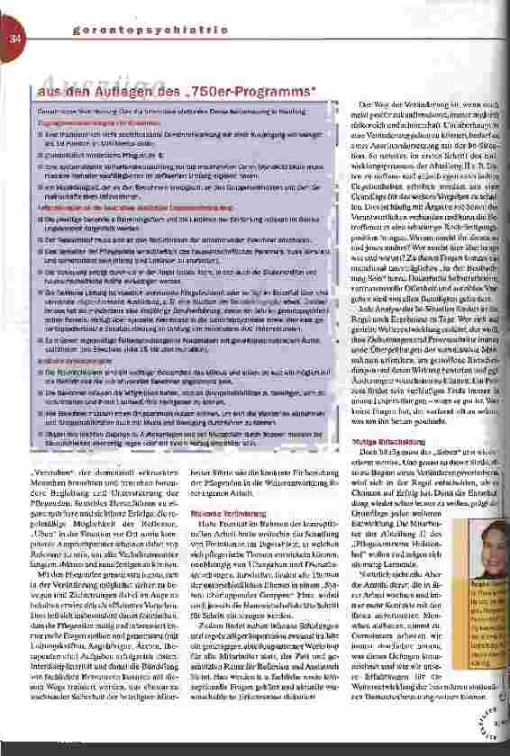 Vorschauseite 3: Der Weg ist das Ziel Gerontopsychiatrie