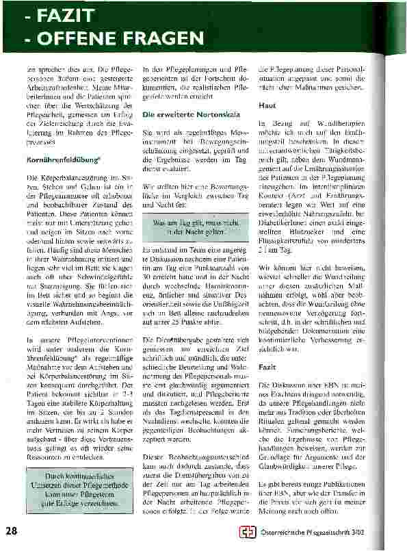Vorschauseite 2: EBN/EBP Eine Auseinandersetzung