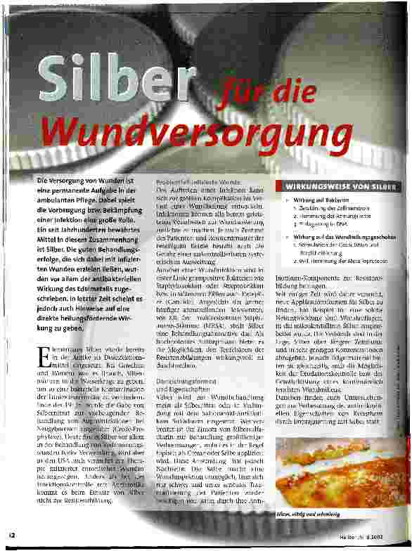 Vorschauseite 1: Silber für die Wundversorgung