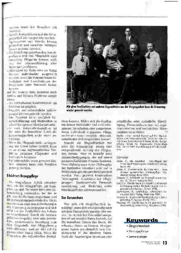 Vorschauseite 4: Nicht nur alte Geschichten Biografiearbeit im Heim