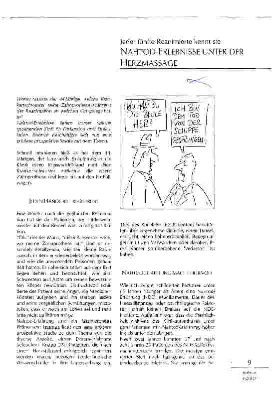 Vorschauseite 1: Nahtod-Erlebnisse unter der Herzmassage Jeder fünfte Reanimierte kennt sie