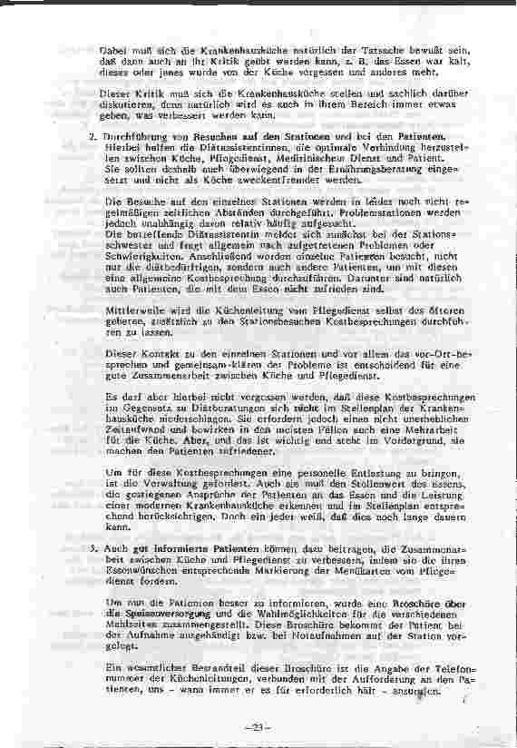 Vorschauseite 4: Zusammenarbeit zwischen Krankenhausküche und Pflegedienst Wünsche und Vorstellungen aus der Sicht der Küchenleitung