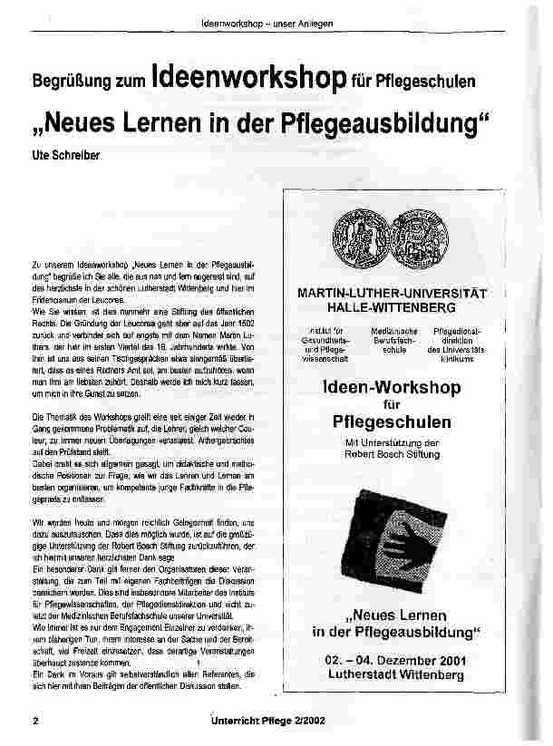 Vorschauseite 1: „Neues Lernen in der Pflegeausbildung