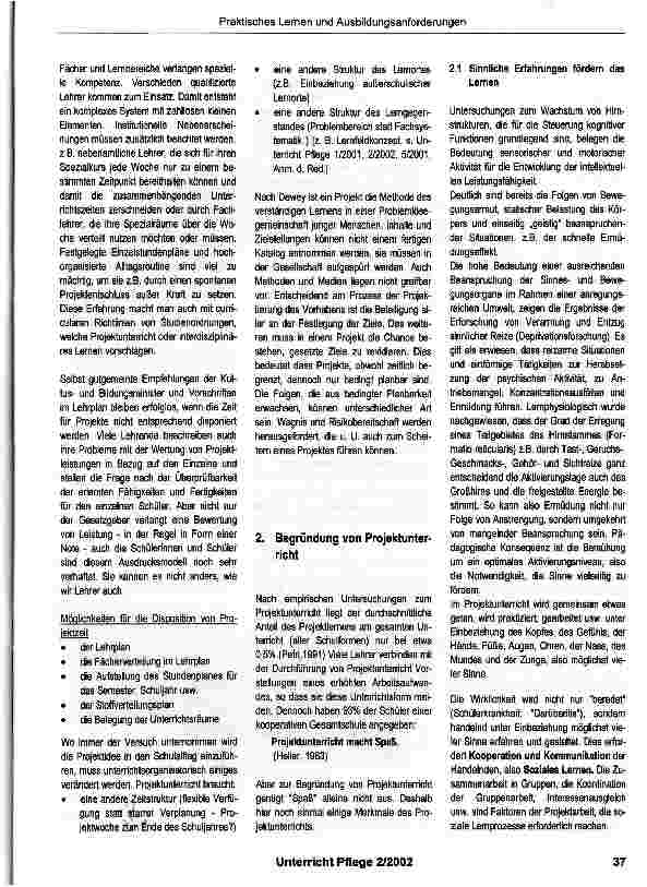 Vorschauseite 2: Bewertung der Potenzen der vorgestelltenMöglichkeiten mit Blick auf die Ausbildungsanforderungen