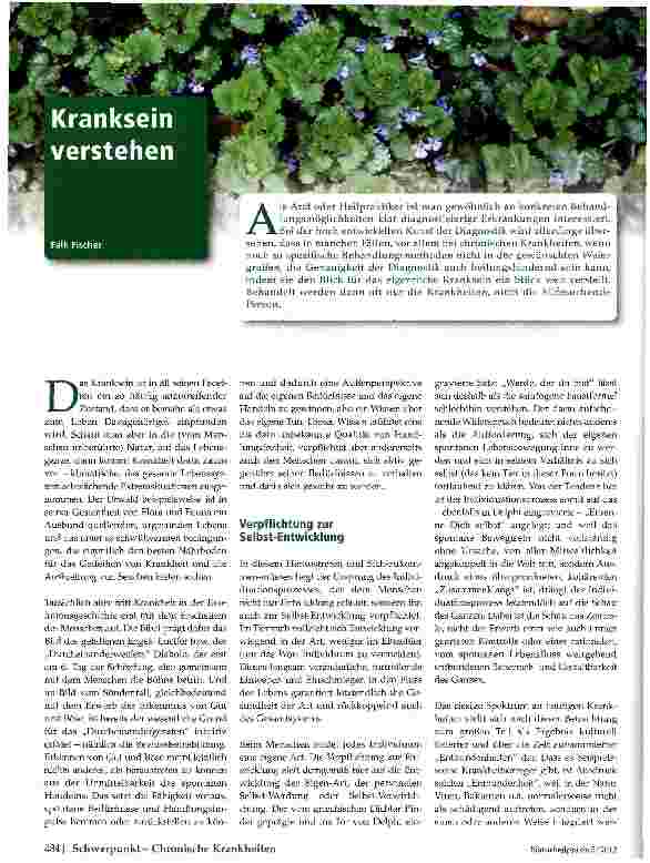 Vorschauseite 1: Kranksein verstehen