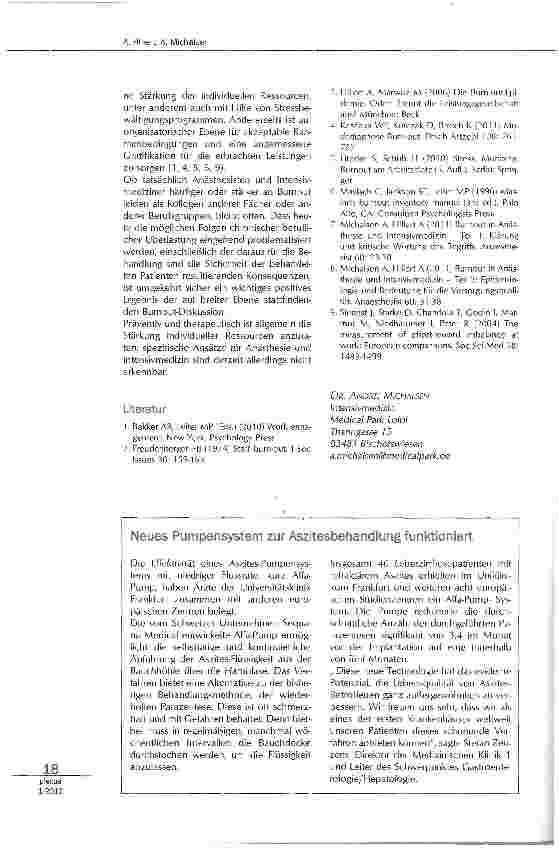 Vorschauseite 4: Haben Intensivmediziner wirklich ein erhöhtes Burnout-Risiko?