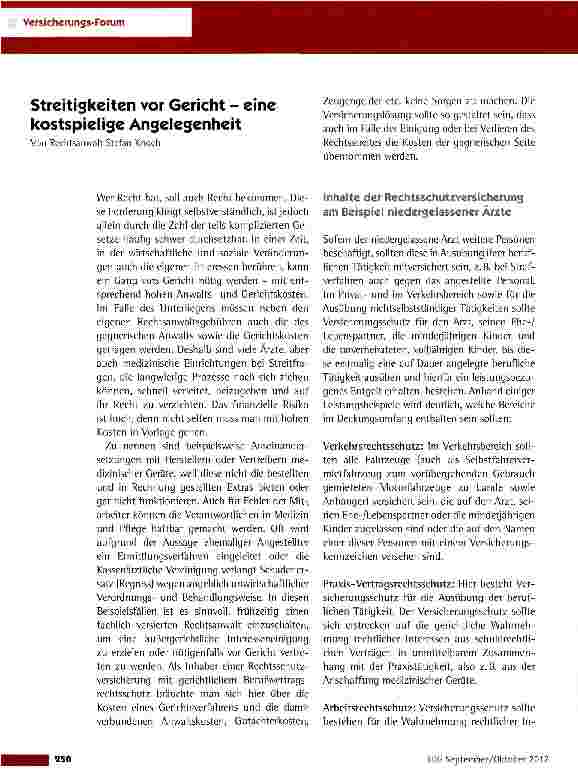 Vorschauseite 1: Streitigkeiten vor Gericht - eine kostspielige Angelegenheit