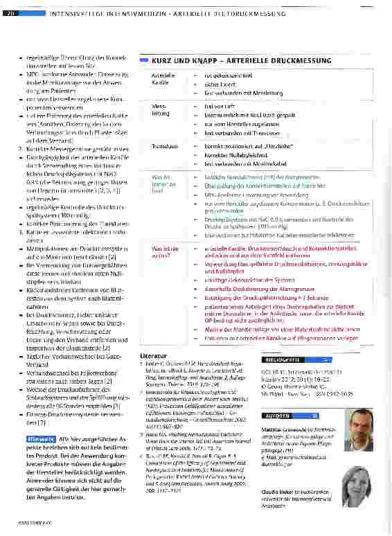 Vorschauseite 2: Basics - Arterielle Blutdruckmessung