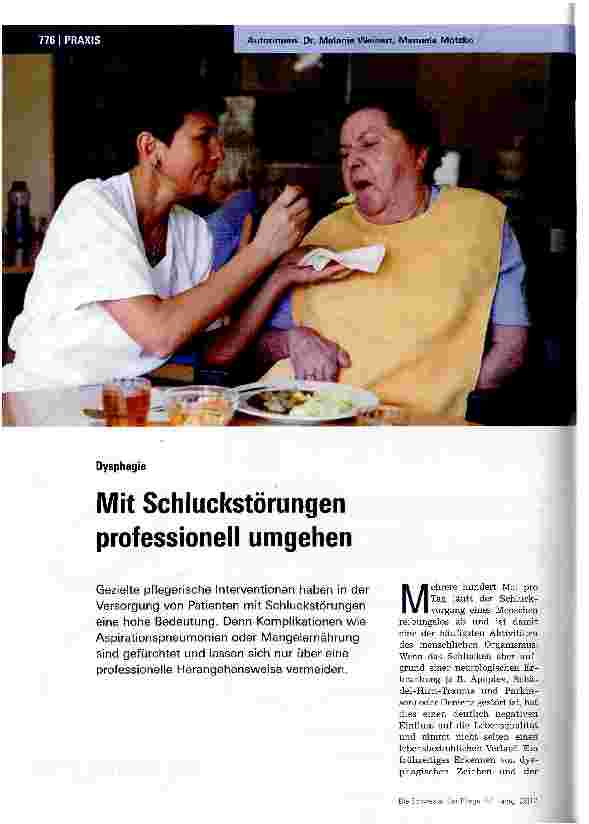 Vorschauseite 1: Mit Schluckstörungen professionell umgehen