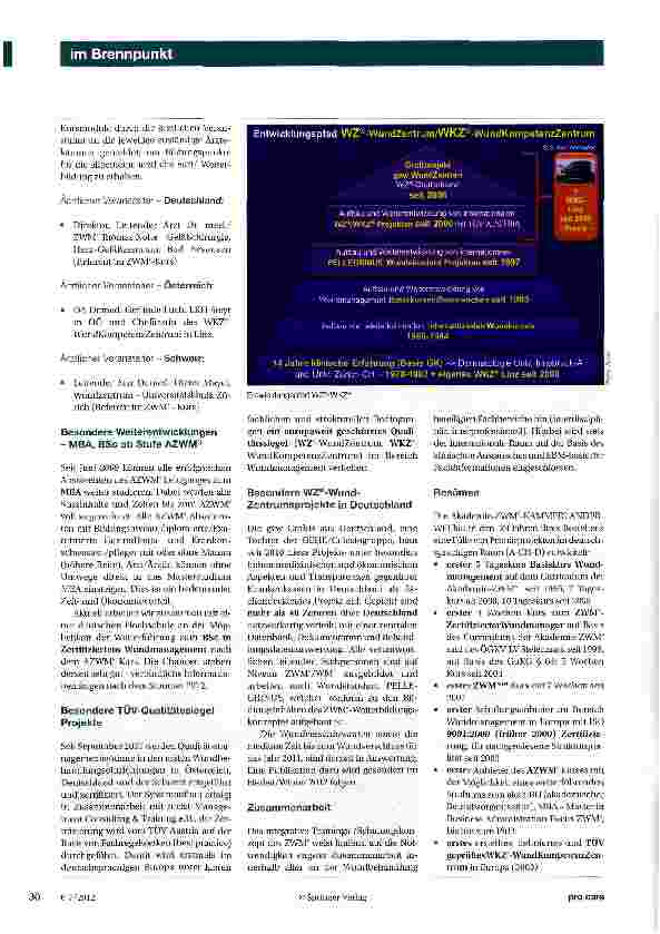 Vorschauseite 3: Wundmanagement 2012