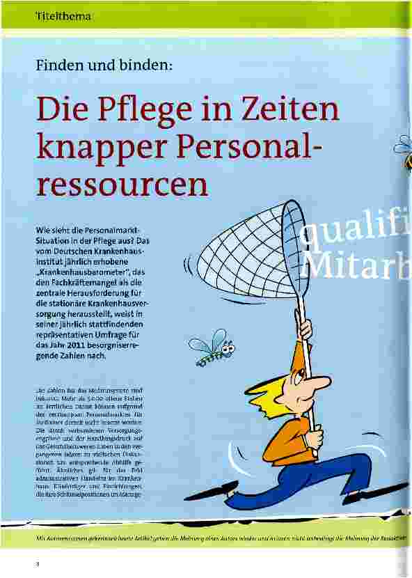 Vorschauseite 1: Die Pflege in Zeiten knapper Personalressourcen