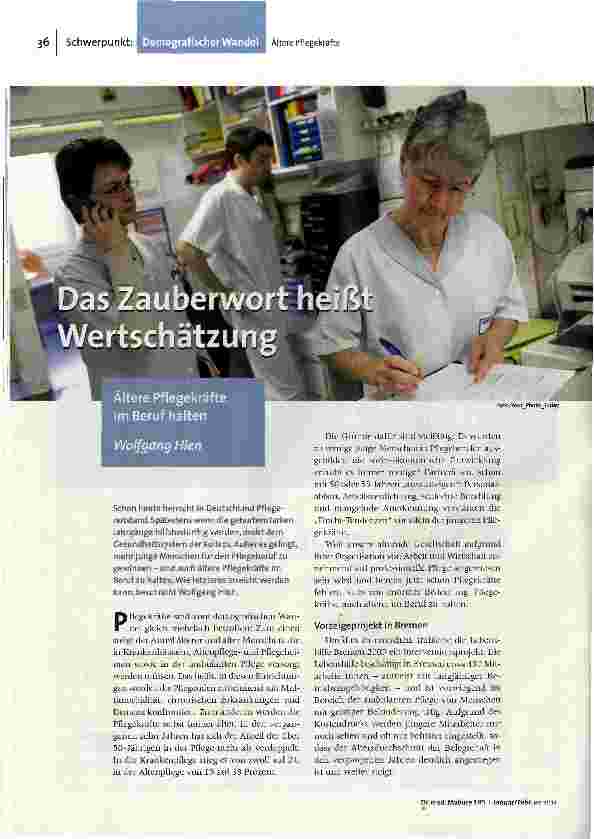Vorschauseite 1: Das Zauberwort heißt Wertschätzung