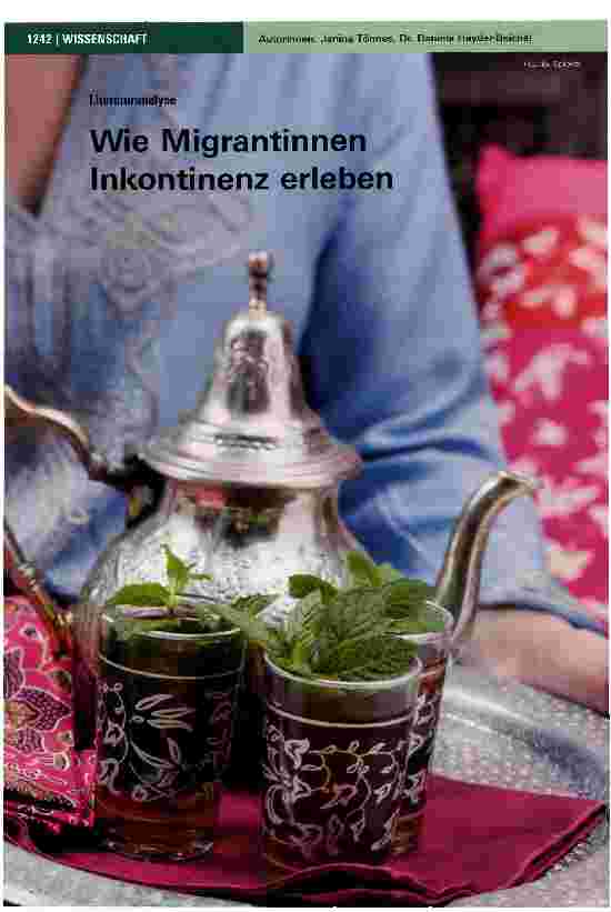 Vorschauseite 1: Wie Migrantinnen Inkontinenz erleben