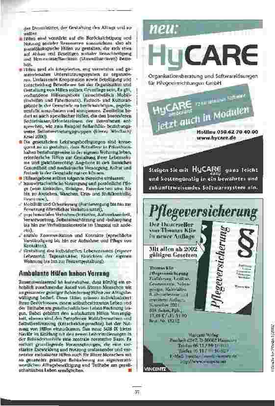 Vorschauseite 6: Wunsch nach Häuslichen Hilfen