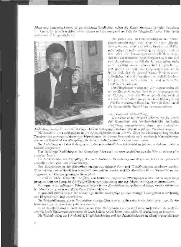 Vorschauseite 2: Stellungnahme - vorgelegt zur Altenpflegekonferenz am 29. Juni 1992 Zu Fragen der Bundesministerin zur Situation in der Altenund Behinder-