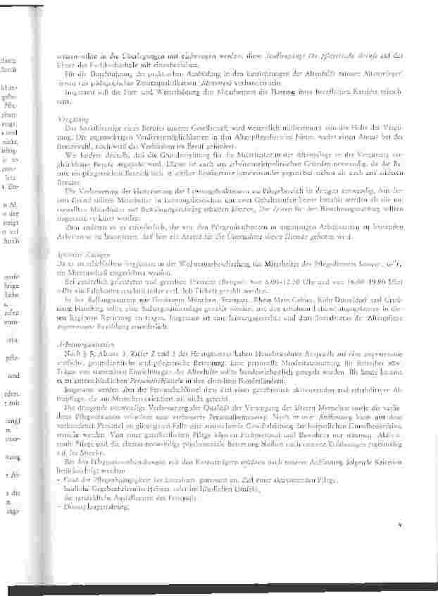 Vorschauseite 3: Stellungnahme - vorgelegt zur Altenpflegekonferenz am 29. Juni 1992 Zu Fragen der Bundesministerin zur Situation in der Altenund Behinder-