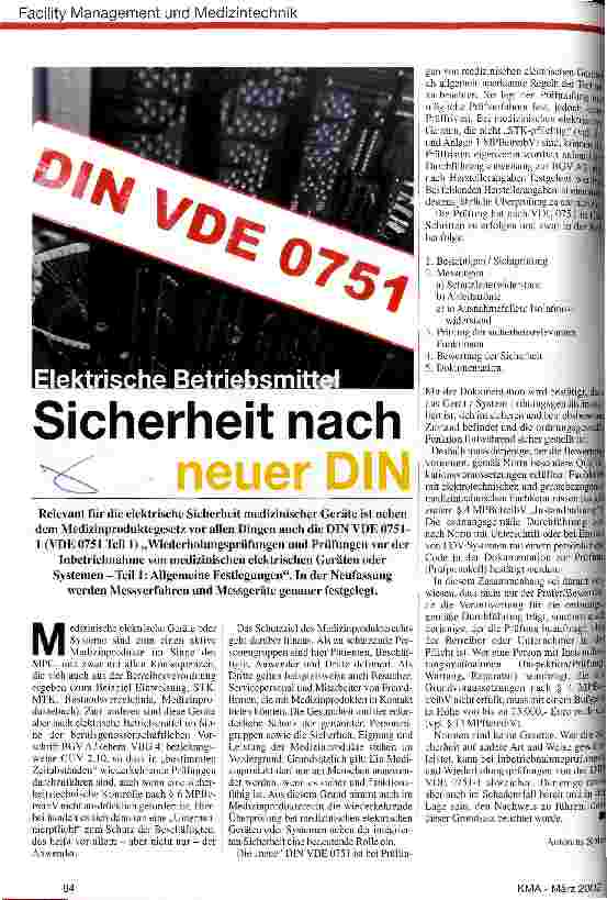 Vorschauseite 1: Sicherheit nach neuer DIN
