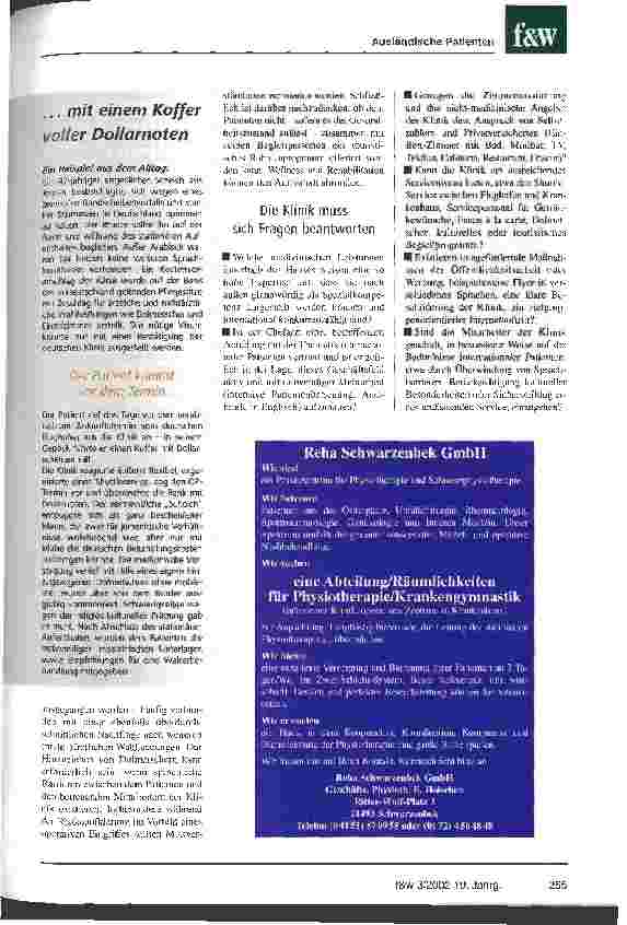 Vorschauseite 3: Ausländische Patienten sind anspruchsvolle Patienten