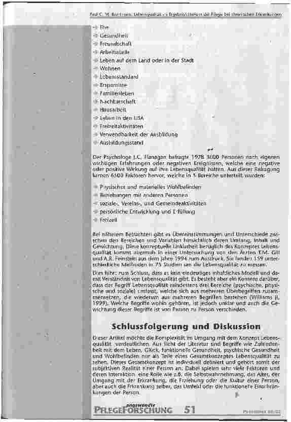 Vorschauseite 5: Lebensqualität als Ergebniskriterium der Pflege bei chronischen Erkrankungen Eine systematische Literaturstudie