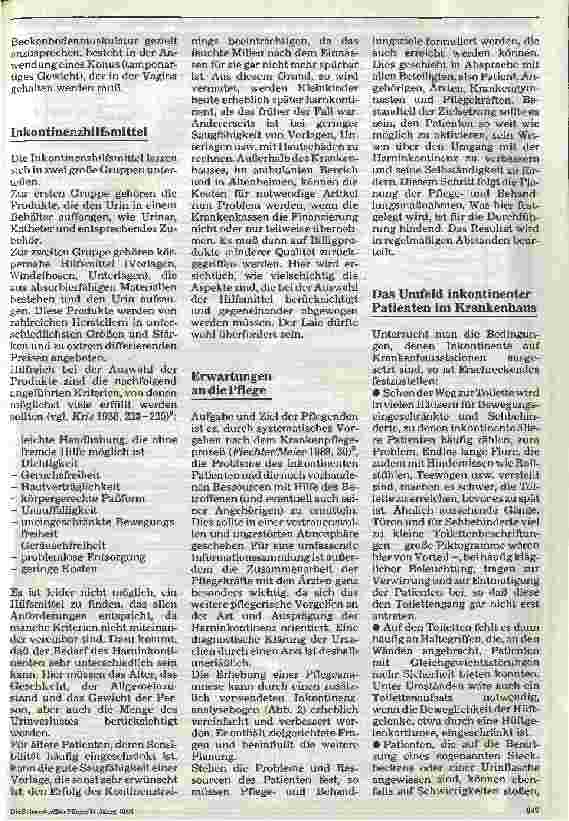 Vorschauseite 3: Behandlung der Harninkontinenz im pflegerischen Alltag Versuch einer patientenorientierten Problemerfassung (2)