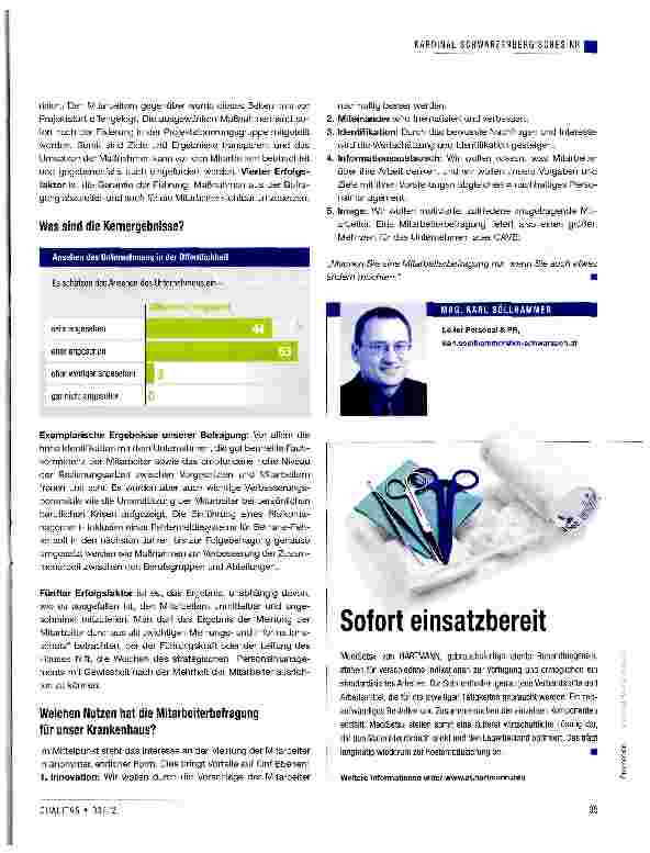 Vorschauseite 2: Die Mitarbeiter sind am Wort