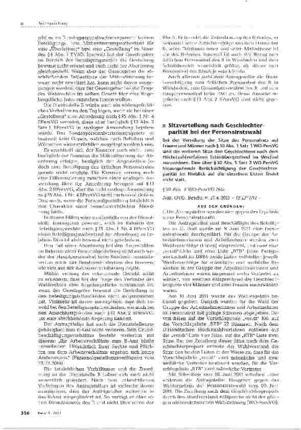 Vorschauseite 4: Zur Wahlberechtigung bei Gestellung an die BlmA
