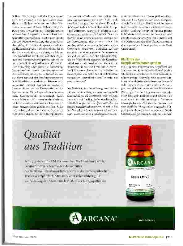 Vorschauseite 3: Komplexmittel in der Homöopathie einmal sachlich betrachtet