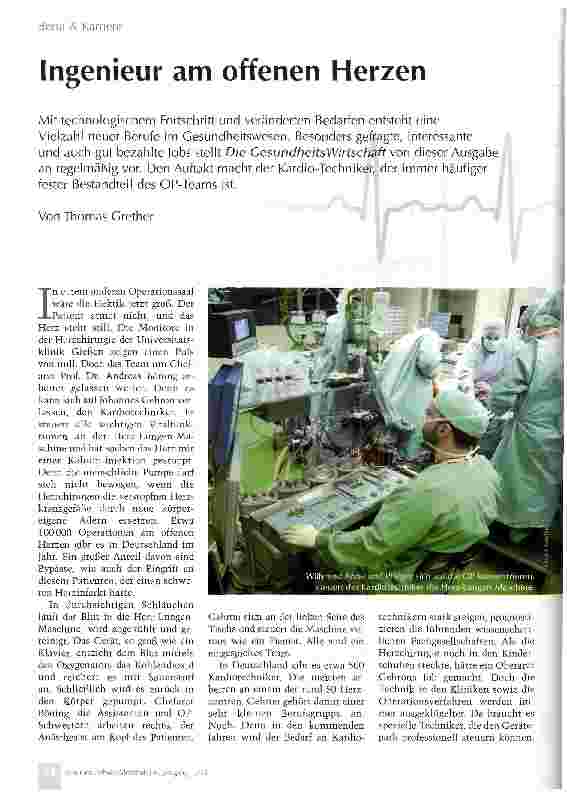 Vorschauseite 1: Ingenieur am offenen Herzen