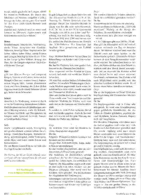 Vorschauseite 3: Bericht vom 43. TCM-Kongress in Rothenburg vom 15. bis 20. Mai 20