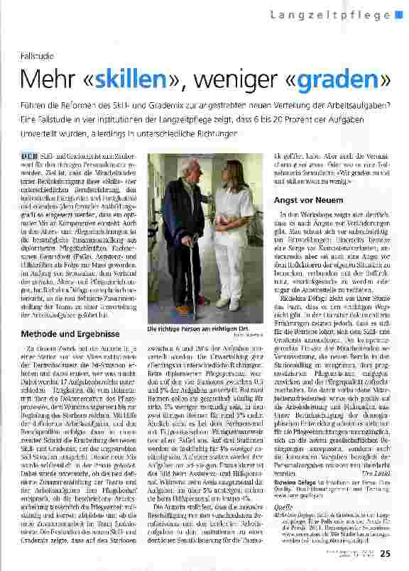 Vorschauseite 1: Mehr «skillen», weniger «graden»