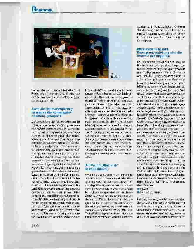 Vorschauseite 3: Rhythmik - Strukturierung unseres Lebens (Teil 1)