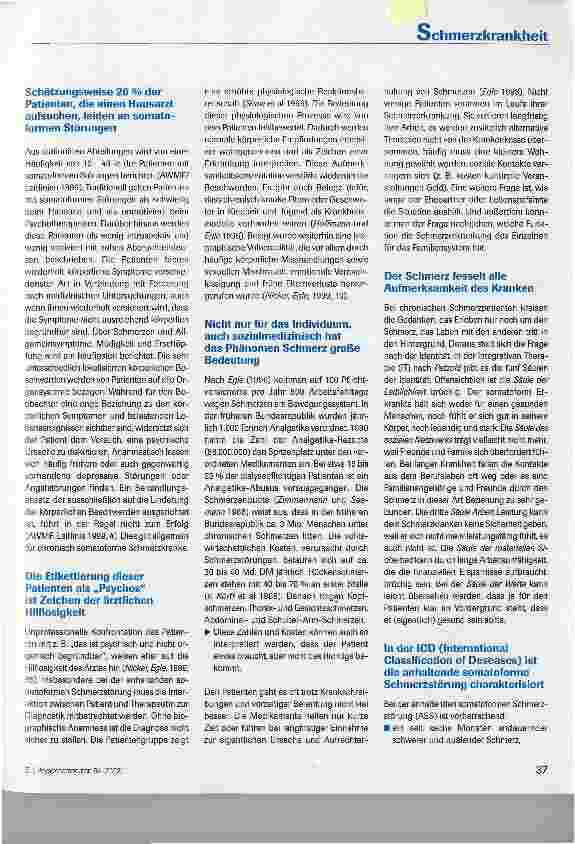 Vorschauseite 2: Schmerzkrankheit - Schmerzstörung: Indikation für Integrative Bewegungsund Physiotherapie