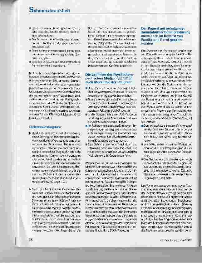 Vorschauseite 3: Schmerzkrankheit - Schmerzstörung: Indikation für Integrative Bewegungsund Physiotherapie