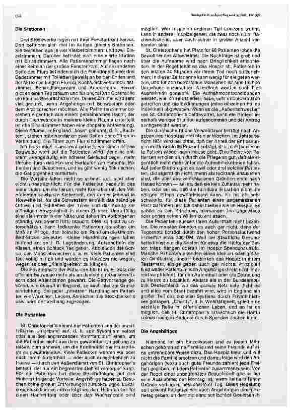Vorschauseite 3: Die Pflege Sterbender im St. Christopher Hospice